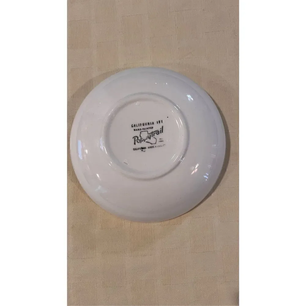 Vintage Metlox Poppytrail California Ivy Handpainted Ceramic Cereal Bowl